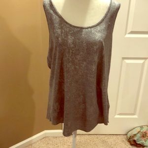 H&M conscious collection gray paint splatter tank